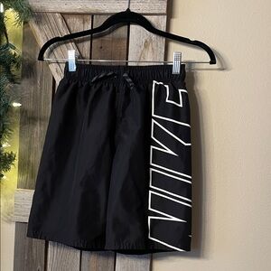 Nike Boy’s Black Athletic Shorts with White Logo